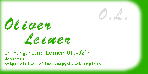 oliver leiner business card